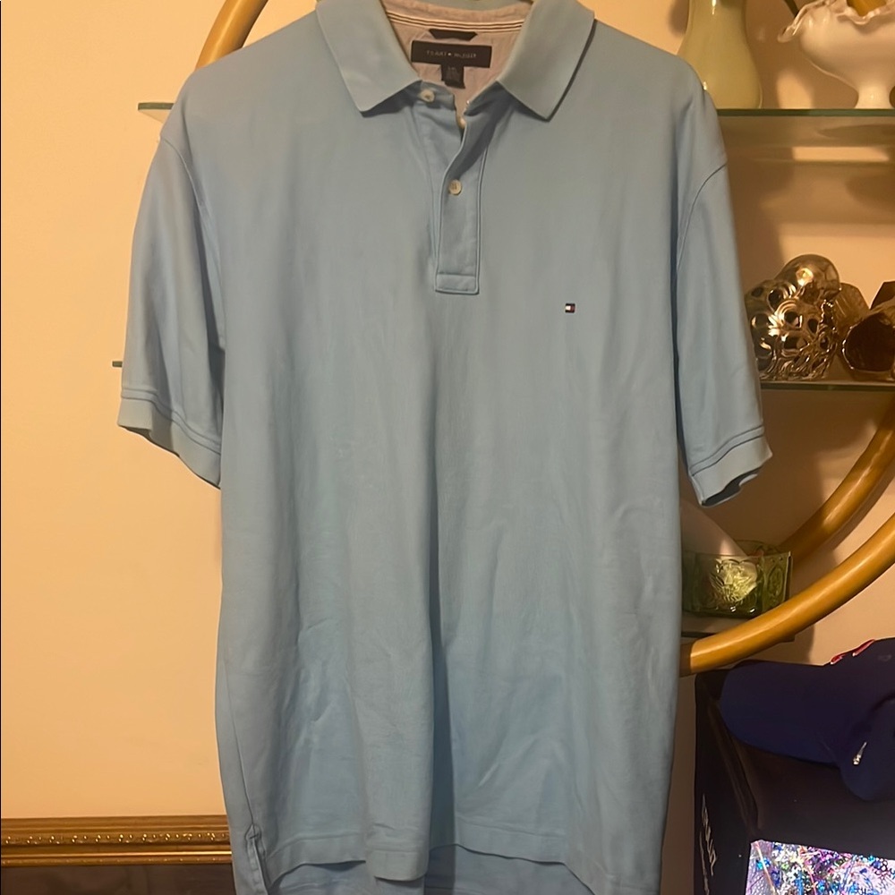BNWOT Tommy Hilfiger Light Blue Polo Shirt 000491